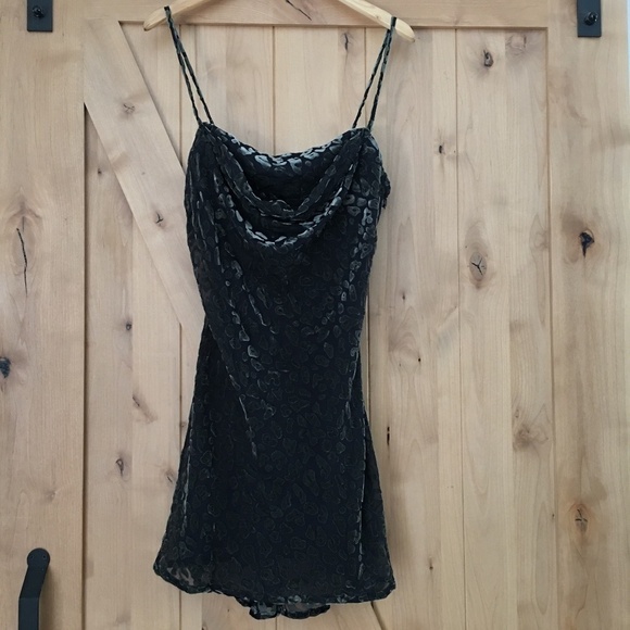 ASTR THE LABEL Velvet Leopard Slip Dress Y2K Size L - Picture 1 of 5